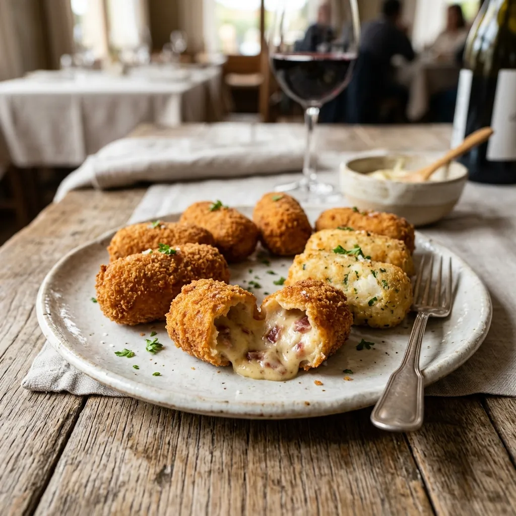 Croquetas de jamón ibérico y de bacalao