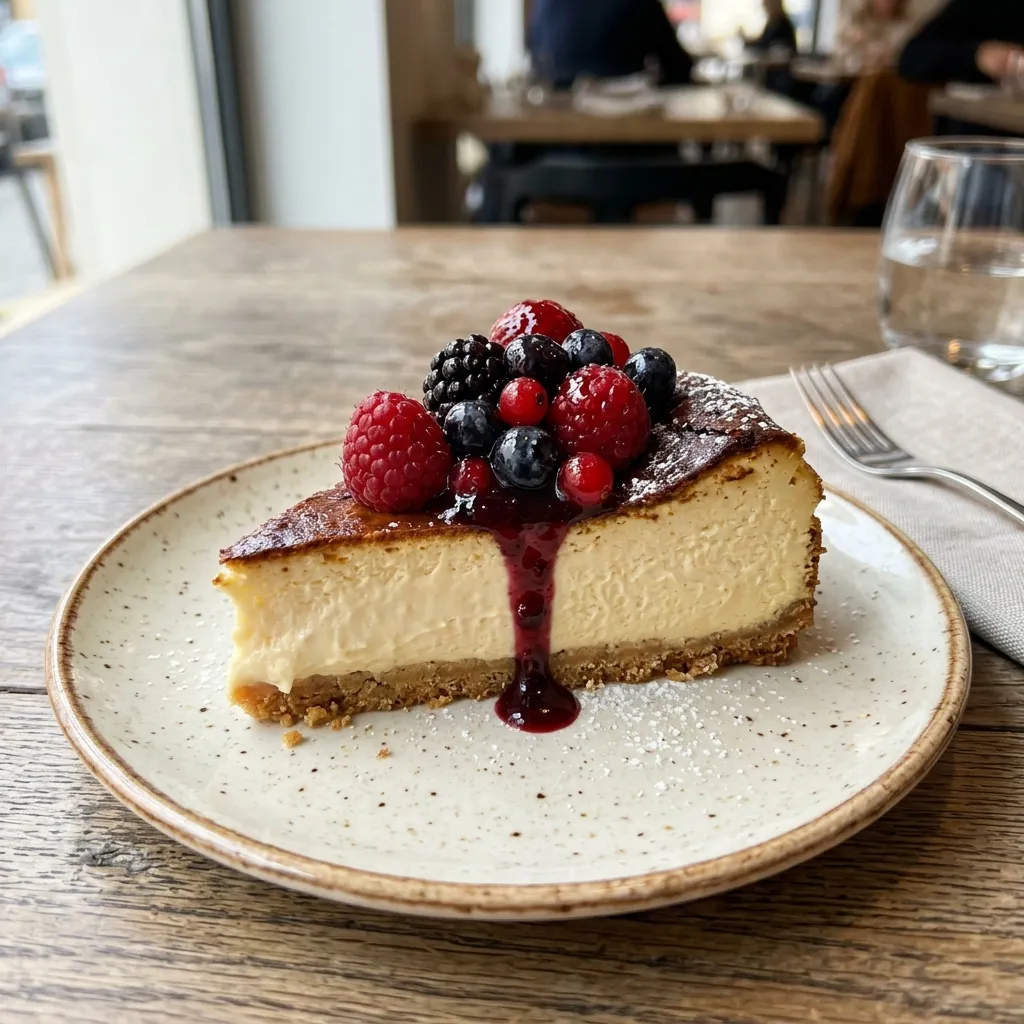Tarta cremosa de queso fresco